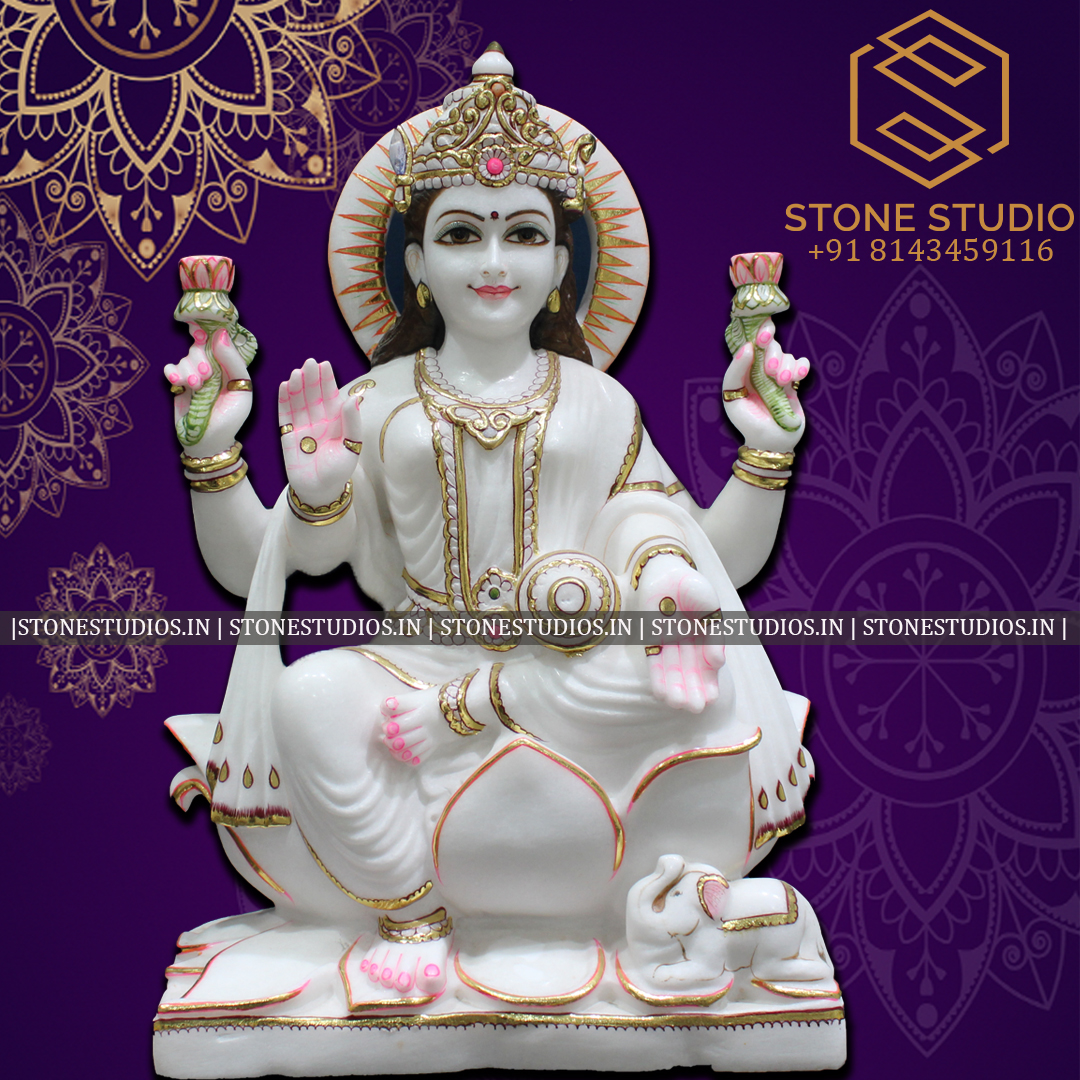 Lakshmi Mata Marble Statue